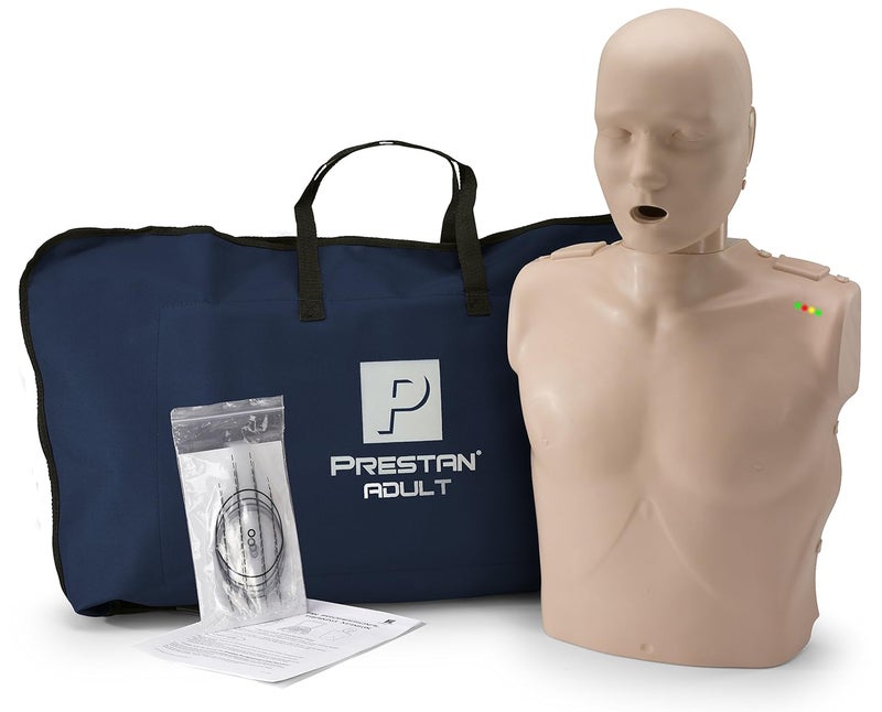 PRESTAN PP-AM-100M-MS Professional Adult CPR-AED Training Manikin with CPR Monitor, Medium Skin - Image 1